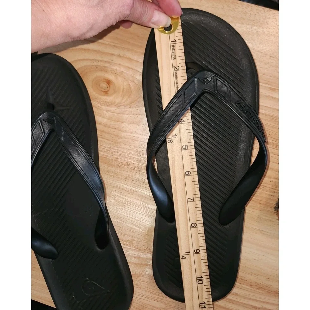 Quiksilver Men's‎ Haleiwa Flip Flops Sandals Black -10/11 AQYL100627-SBKM SOLID